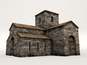 medieval church 3D Model