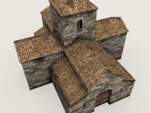 medieval church 3D Model