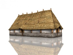medieval longhouse Modèle 3D
