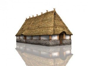 medieval longhouse Modèle 3D