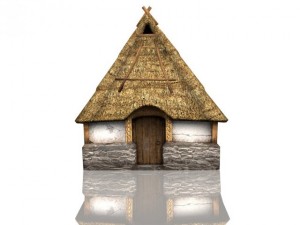 medieval longhouse Modèle 3D