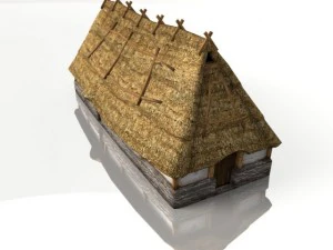 medieval longhouse 3D Model