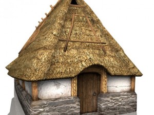 medieval longhouse Modèle 3D