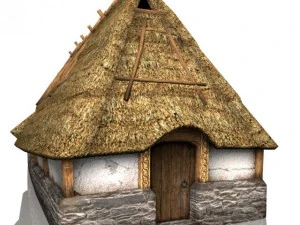 medieval longhouse 3D Model