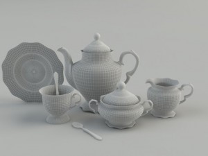 tea service 3D-Modell