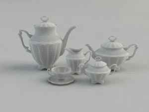 service &agrave; th&eacute; Modèle 3D