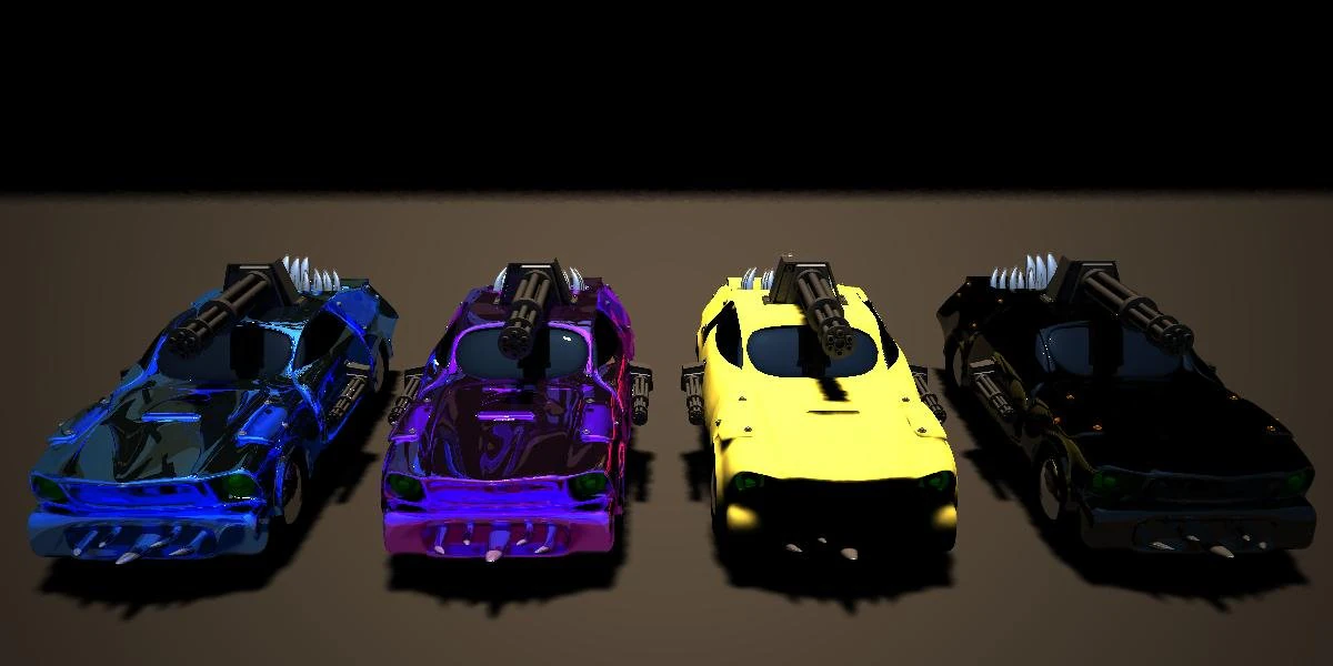 cmyk cars 3D Model .c4d .max .obj .3ds .fbx .stl .blend 