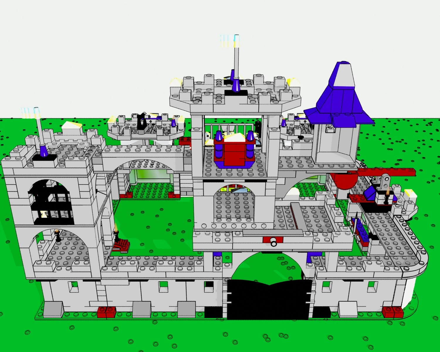 lego castle 3D Model .c4d .max .obj .3ds .fbx .stl .blend
