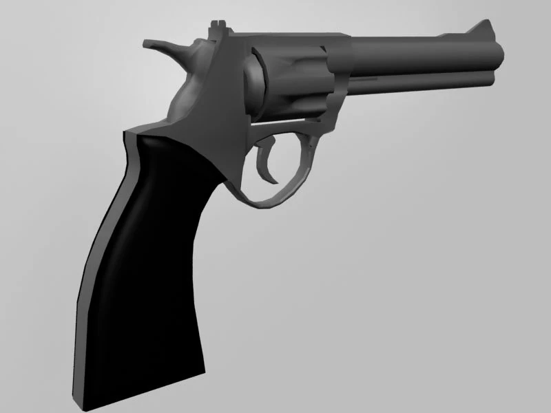 revolver 3D Model .c4d .max .obj .3ds .fbx .stl .blend 