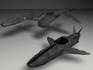 sci fi aircraft bundle3pack Modello 3D
