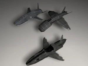 sci fi aircraft bundle3pack 3D Model