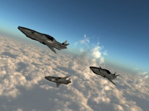 sci fi aircraft bundle3pack 3D Модель