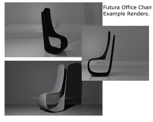 futura office chair series 1 3D Model .c4d .max .obj .3ds .fbx .stl .blend 