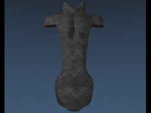 siminian dress grey crosshatch 3D Model