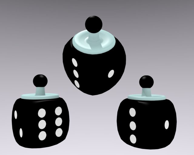 dice ash tray 3D Model .c4d .max .obj .3ds .fbx .stl .blend 