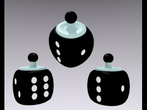 dice ash tray 3D Модель