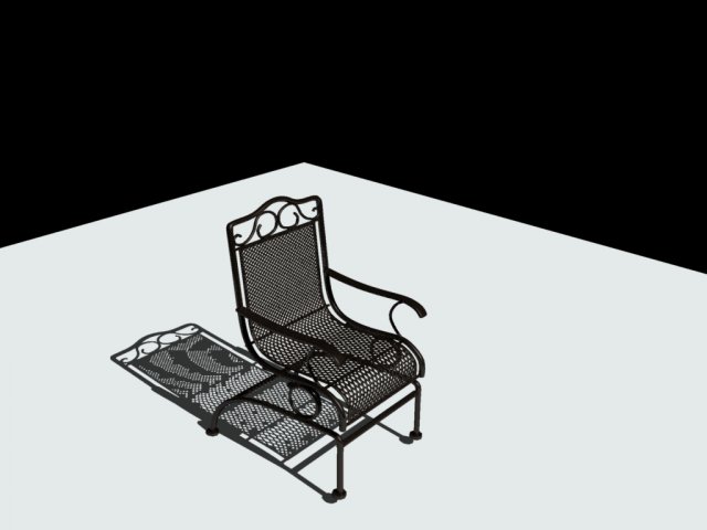 black chair 3D Model .c4d .max .obj .3ds .fbx .stl .blend 