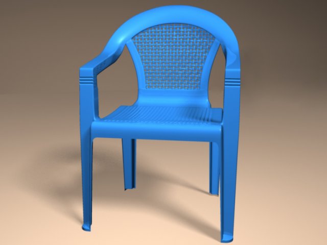 plastic chair Modelo 3D .c4d .max .obj .3ds .fbx .stl .blend
