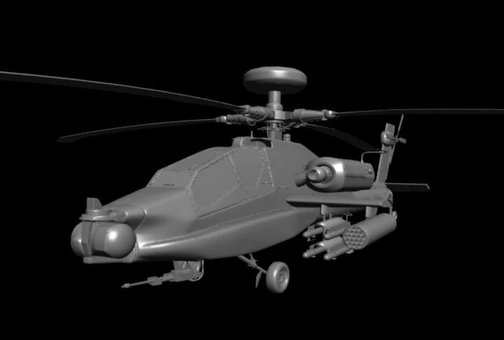 ah64d apache longbow attack helicopter 3d highpoly 3D Model .c4d .max .obj .3ds .fbx .stl .blend 