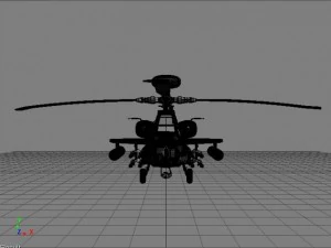 ah64d apache longbow attack helicopter 3d highpoly 3D Model