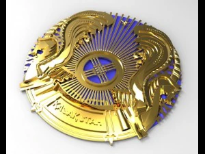 stemma del Kazakistan Modello 3D