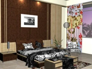 kamar tidur Model 3D