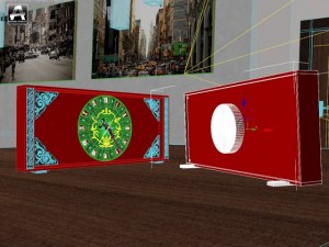 red watch with gold thread 3D 模型