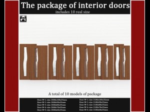 the package of interior doors Modelo 3D