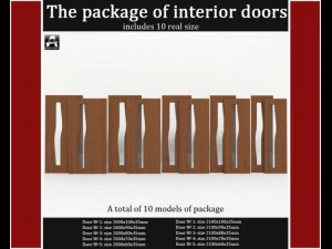 пакет межкомнатных дверей 3D Модель
