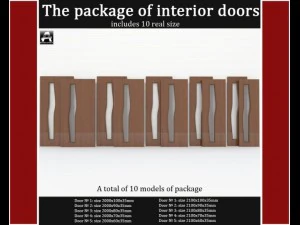 le paquet de portes int&eacute;rieures Modèle 3D