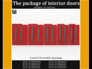 the package of interior doors Modelo 3D