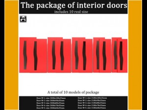 the package of interior doors Modelo 3D