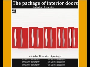 пакет межкомнатных дверей 3D Модель