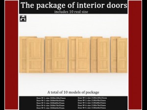 the package of classic interior doors Modelo 3D