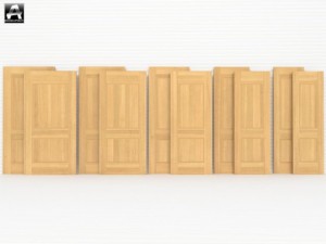 the package of classic interior doors 3D Model