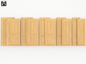 the package of classic interior doors 3D Model