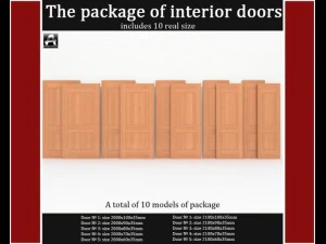 das Paket klassischer Innent&uuml;ren 3D Modell