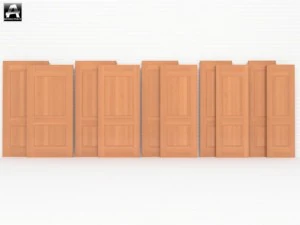 the package of classic interior doors 3D Model