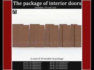 the package of classic interior doors Modelo 3D