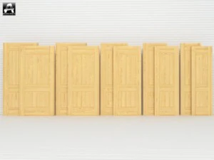 the package of classic interior doors 3D Model