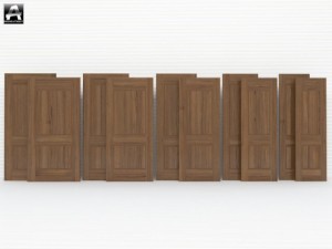 the package of classic interior doors 3D-Modell