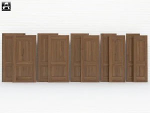 the package of classic interior doors 3D Model