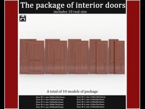 the package of classic interior doors Modelo 3D