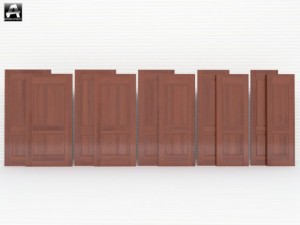 the package of classic interior doors 3D 모델