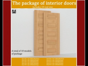 the package of  interior doors Modelo 3D