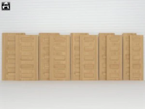 the package of  interior doors 3D Model