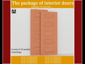 the package of  interior doors Modelo 3D