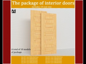 the package of interior doors Modelo 3D