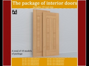 the package of classic interior doors Modelo 3D