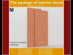 the package of interior doors Modelo 3D
